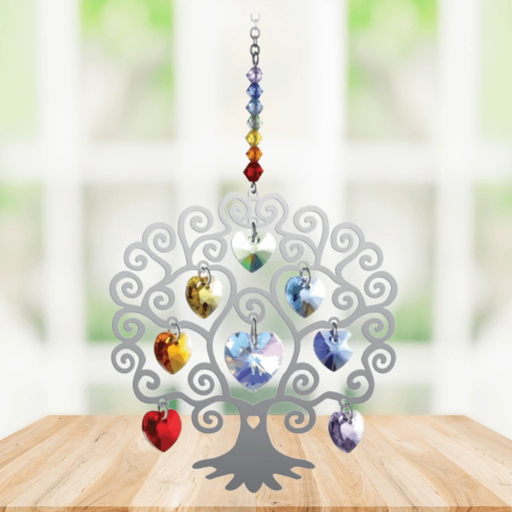 Tree of Life – Chakra Crystal Suncatcher | Pure Radiance Collection - Image 2