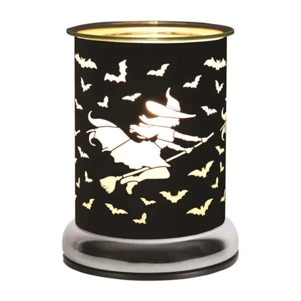 Witch Touch-Control Wax Melt Burner – Halloween Bats & Broomstick