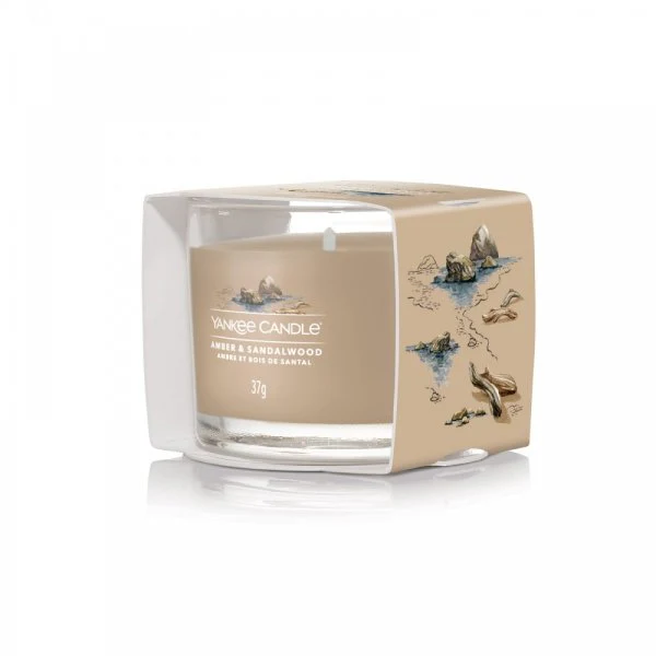Yankee Candle Filled Votive Candle - Amber & Sandalwood - Image 3