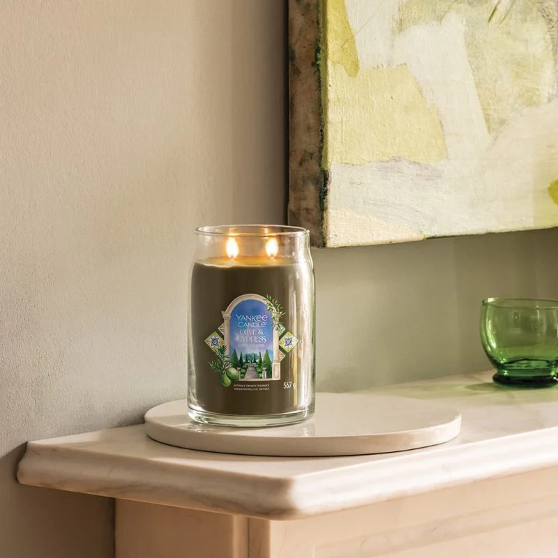 Yankee Candle Signature Large Jar Candle - Olive & Cypress - Image 2
