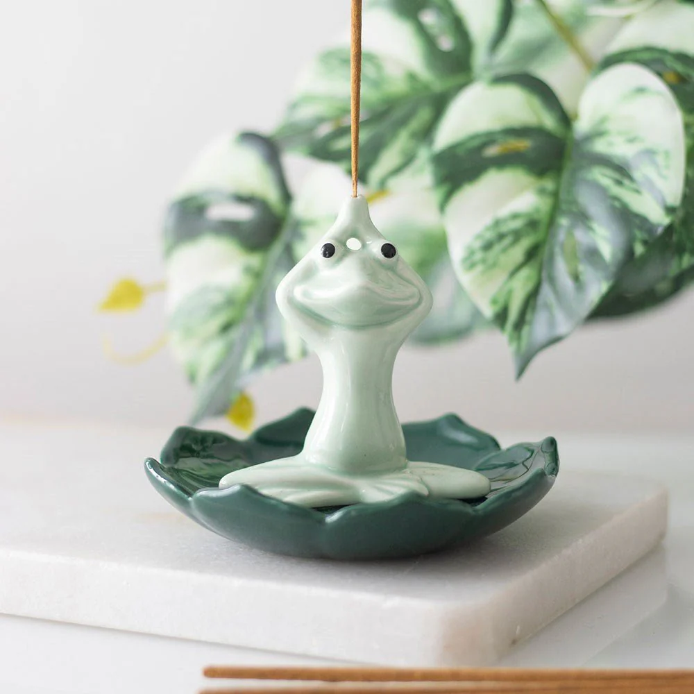 Yoga Frog Incense Stick Holder - Image 2